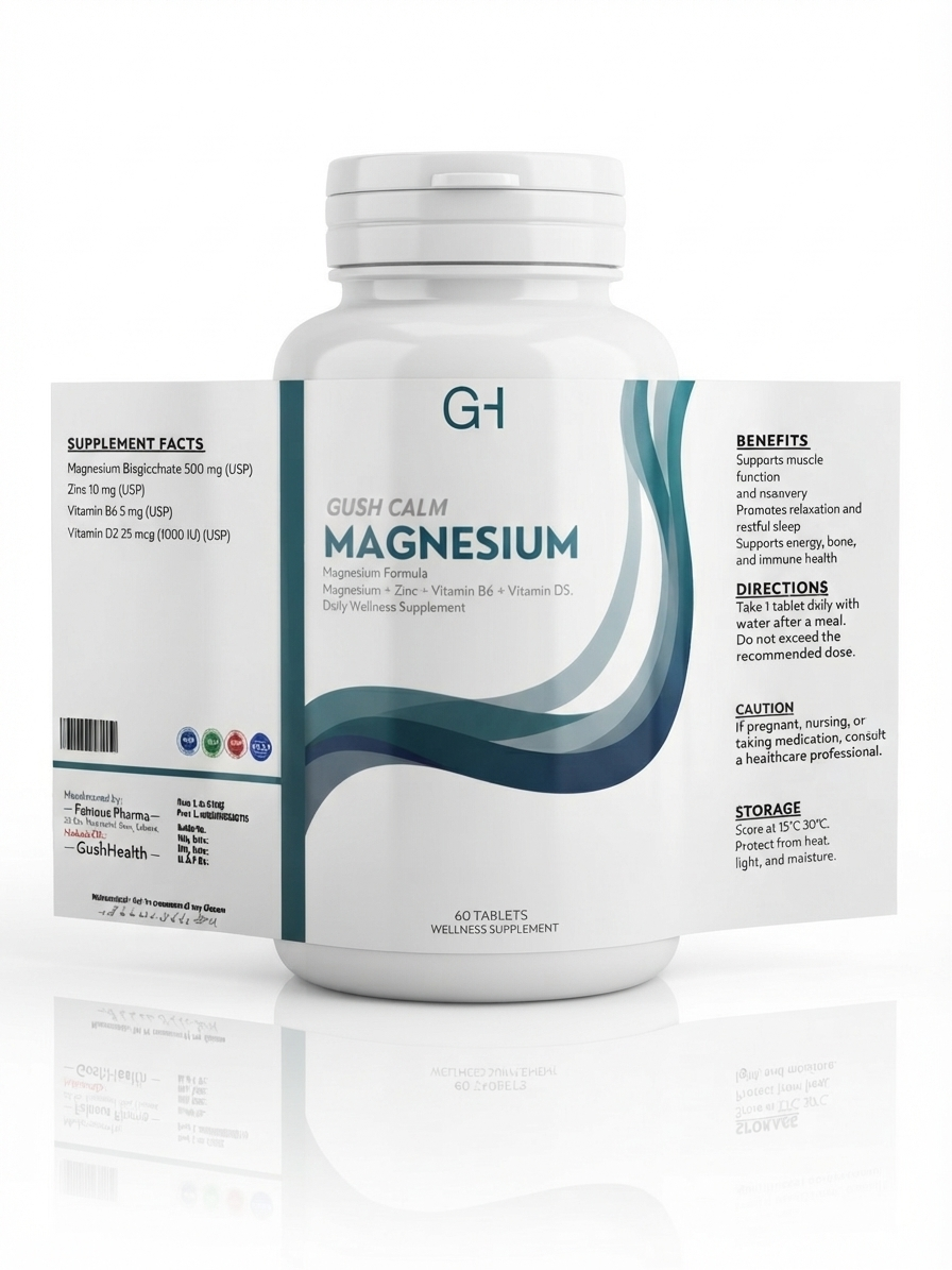 Gush Calm — Magnesium Sleep & Recovery Tablets (60 tablets)